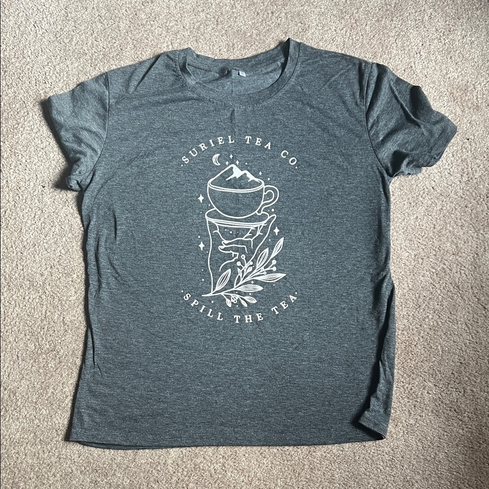 ACOTAR Gray Graphic Tee with Suriel Design